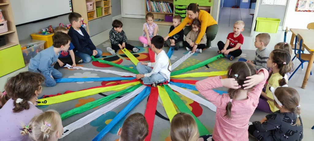 Wspólne zabawy matematyczne grup II i IV.